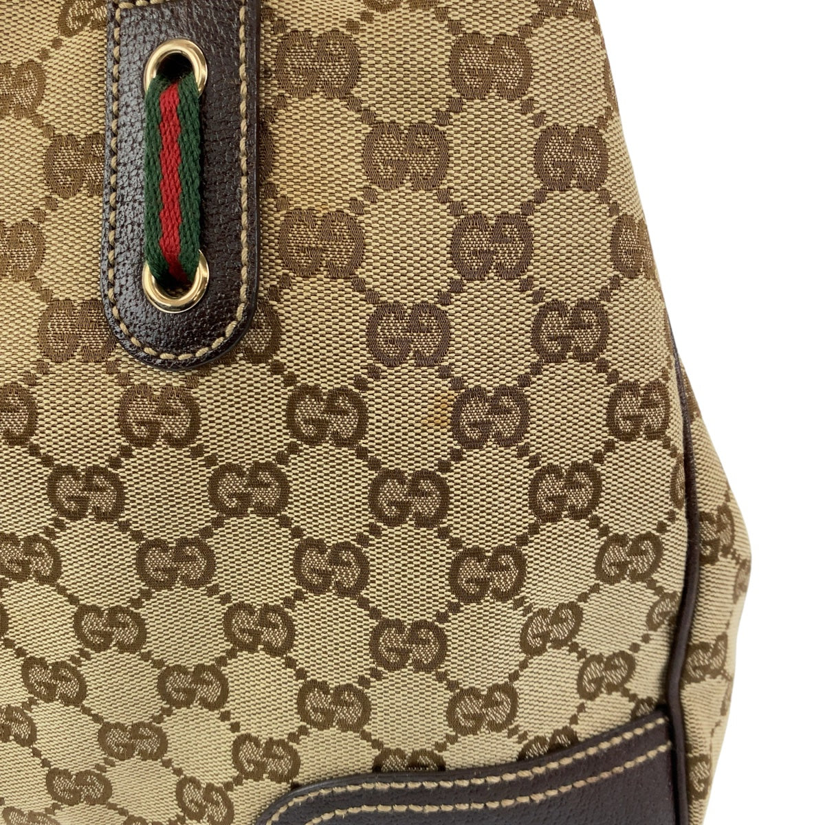 11163
GUCCI グッチ プリンシー シェリーライン GG柄 ベージュ ブラウン ゴールド金具 GGキャンバス / レザー 163805 トートバッグ ショルダーバッグ  レディース