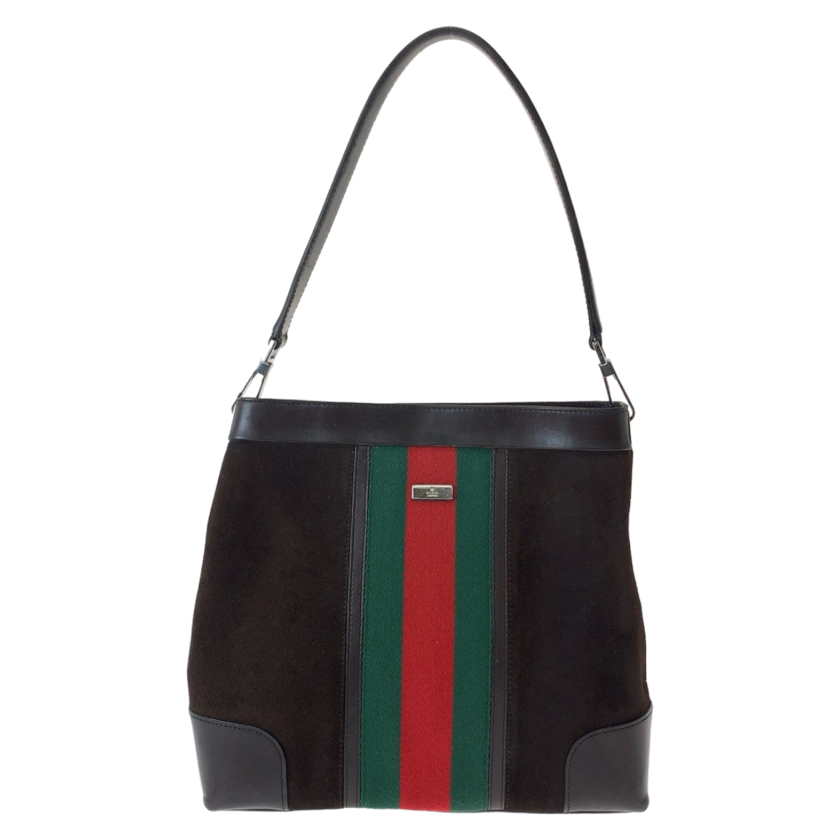 11164
GUCCI グッチ シェリーライン ブラウン シルバー金具 スウェード / レザー 33900 ショルダーバッグ  レディース