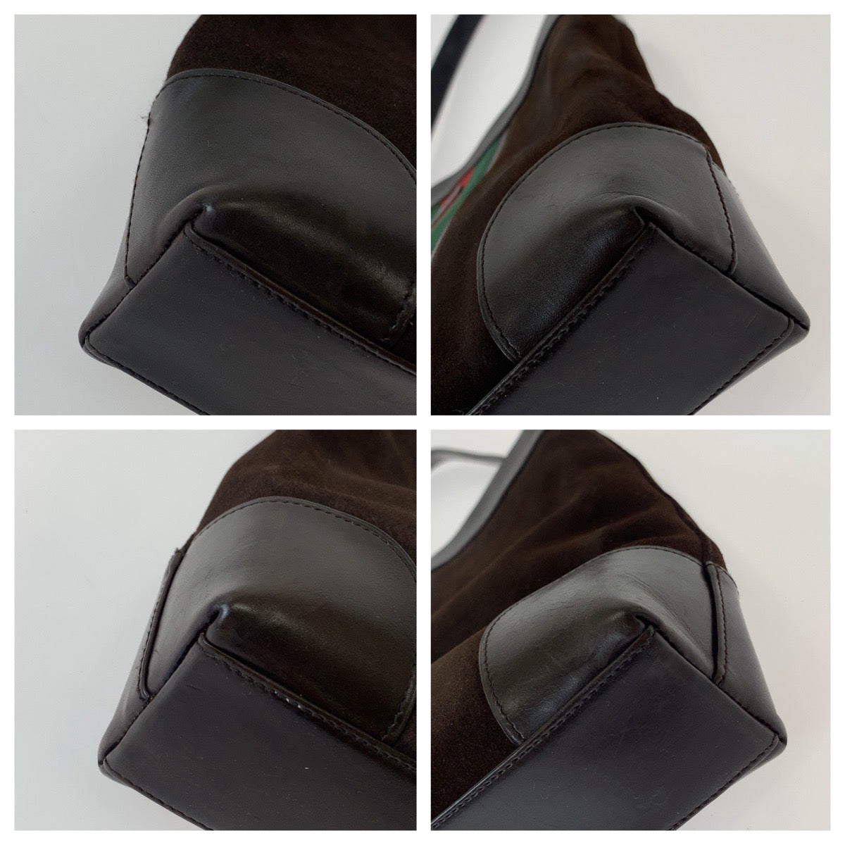 11164
GUCCI グッチ シェリーライン ブラウン シルバー金具 スウェード / レザー 33900 ショルダーバッグ  レディース
