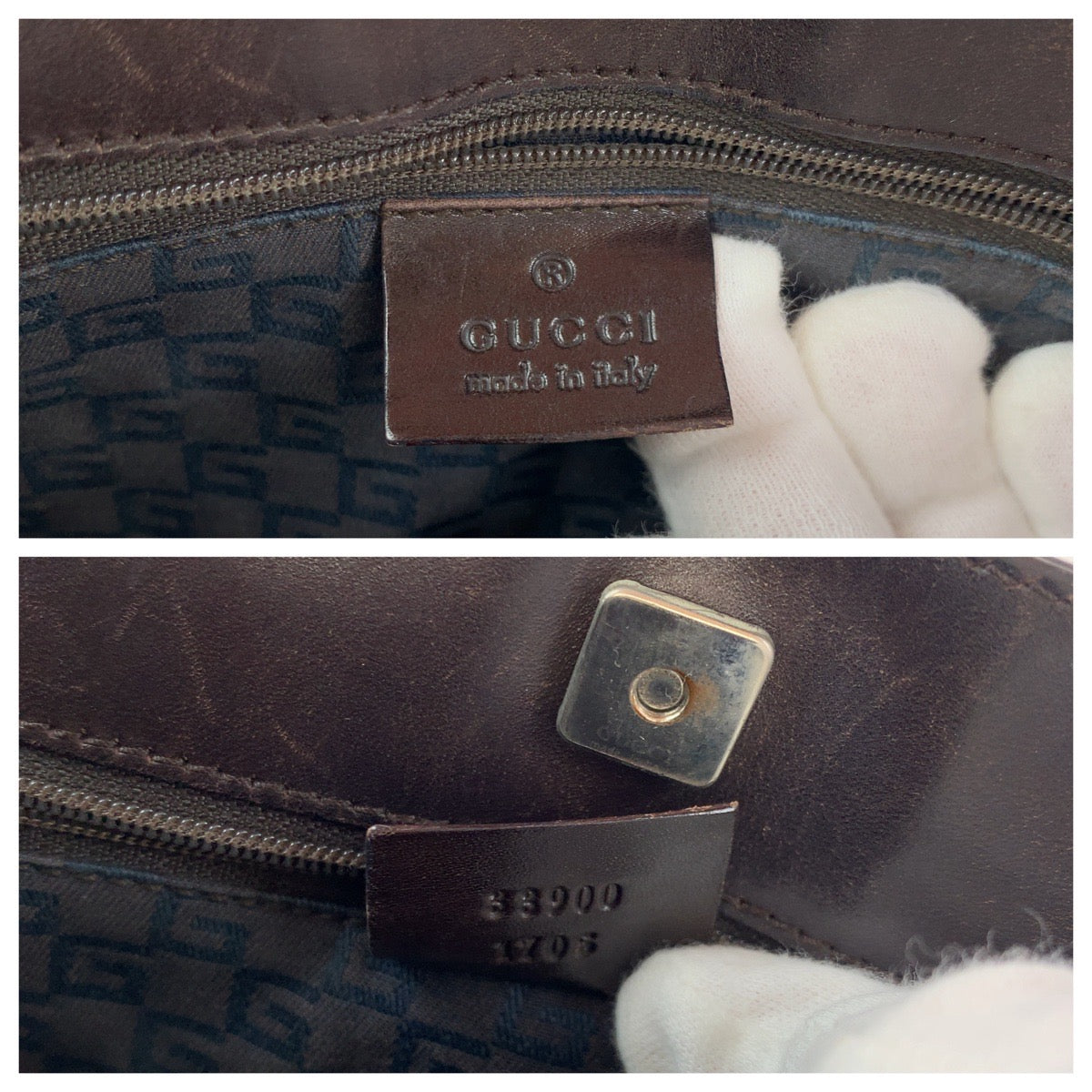 11164
GUCCI グッチ シェリーライン ブラウン シルバー金具 スウェード / レザー 33900 ショルダーバッグ  レディース