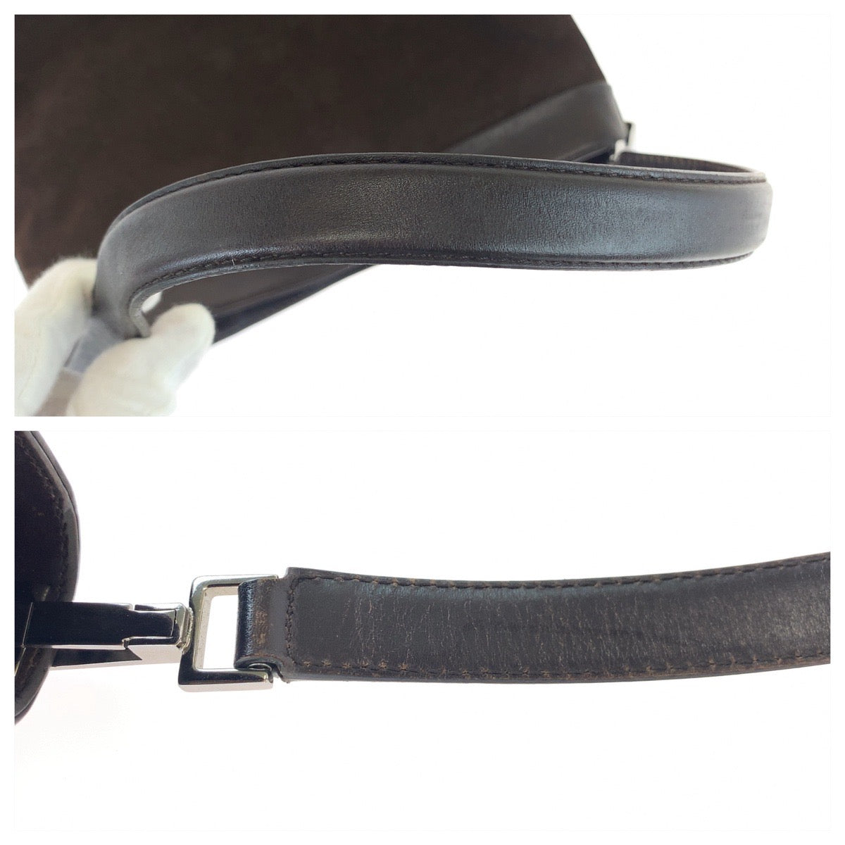 11164
GUCCI グッチ シェリーライン ブラウン シルバー金具 スウェード / レザー 33900 ショルダーバッグ  レディース