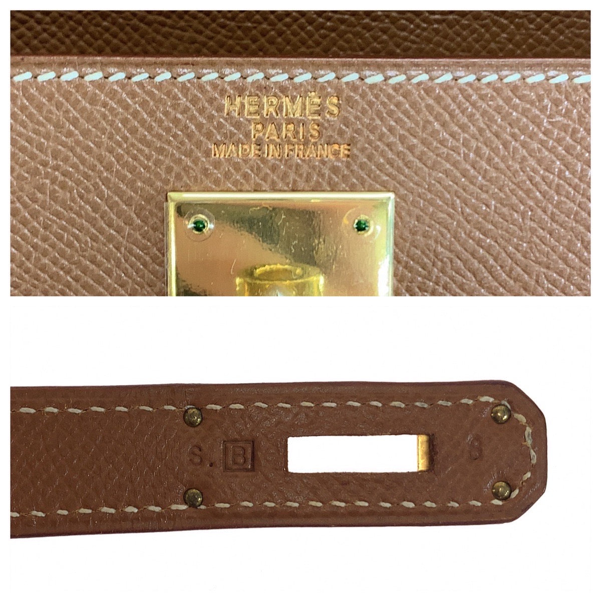 HERMES エルメス ケリー32 ゴールド キャメル ブラウン ゴールド金具 クシュベル ハンドバッグ ショルダーバッグ ▫︎B刻印  レディース