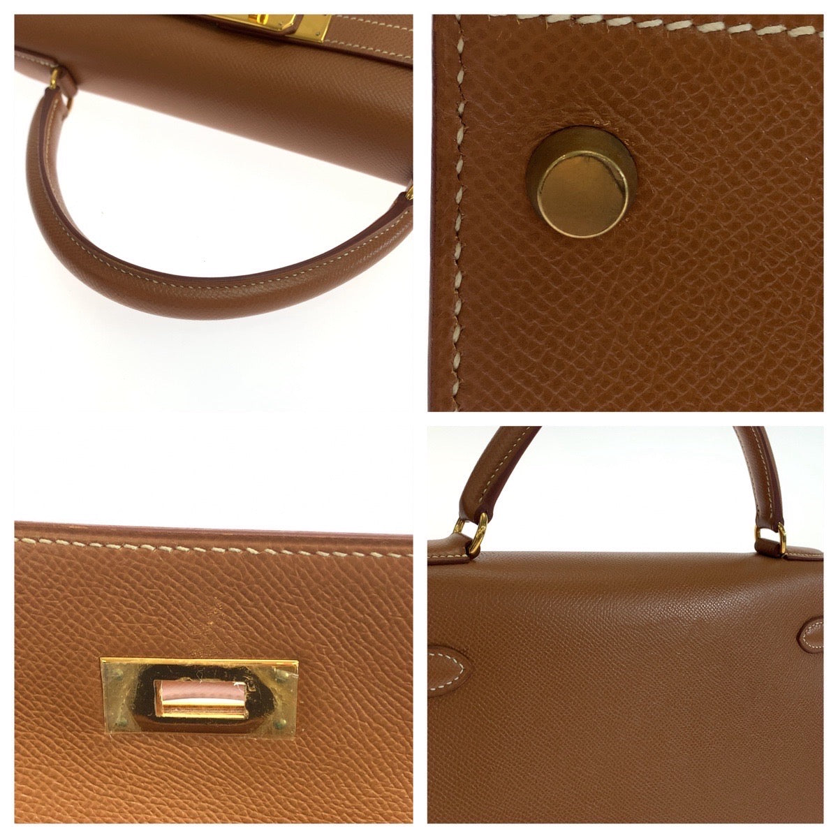 HERMES エルメス ケリー32 ゴールド キャメル ブラウン ゴールド金具 クシュベル ハンドバッグ ショルダーバッグ ▫︎B刻印  レディース