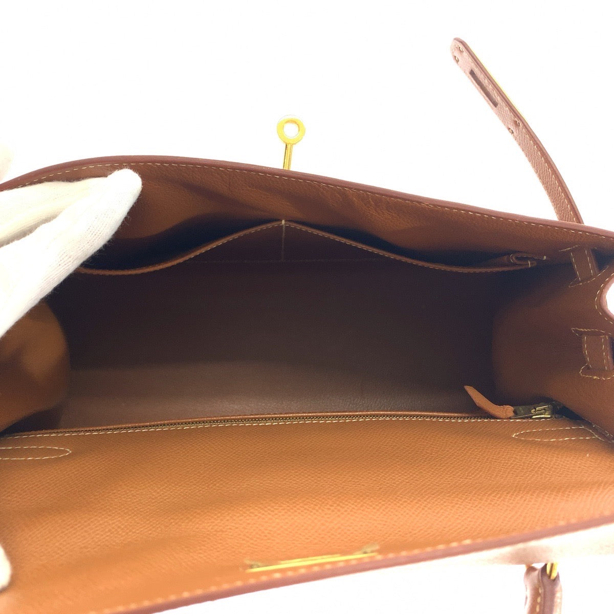 HERMES エルメス ケリー32 ゴールド キャメル ブラウン ゴールド金具 クシュベル ハンドバッグ ショルダーバッグ ▫︎B刻印  レディース