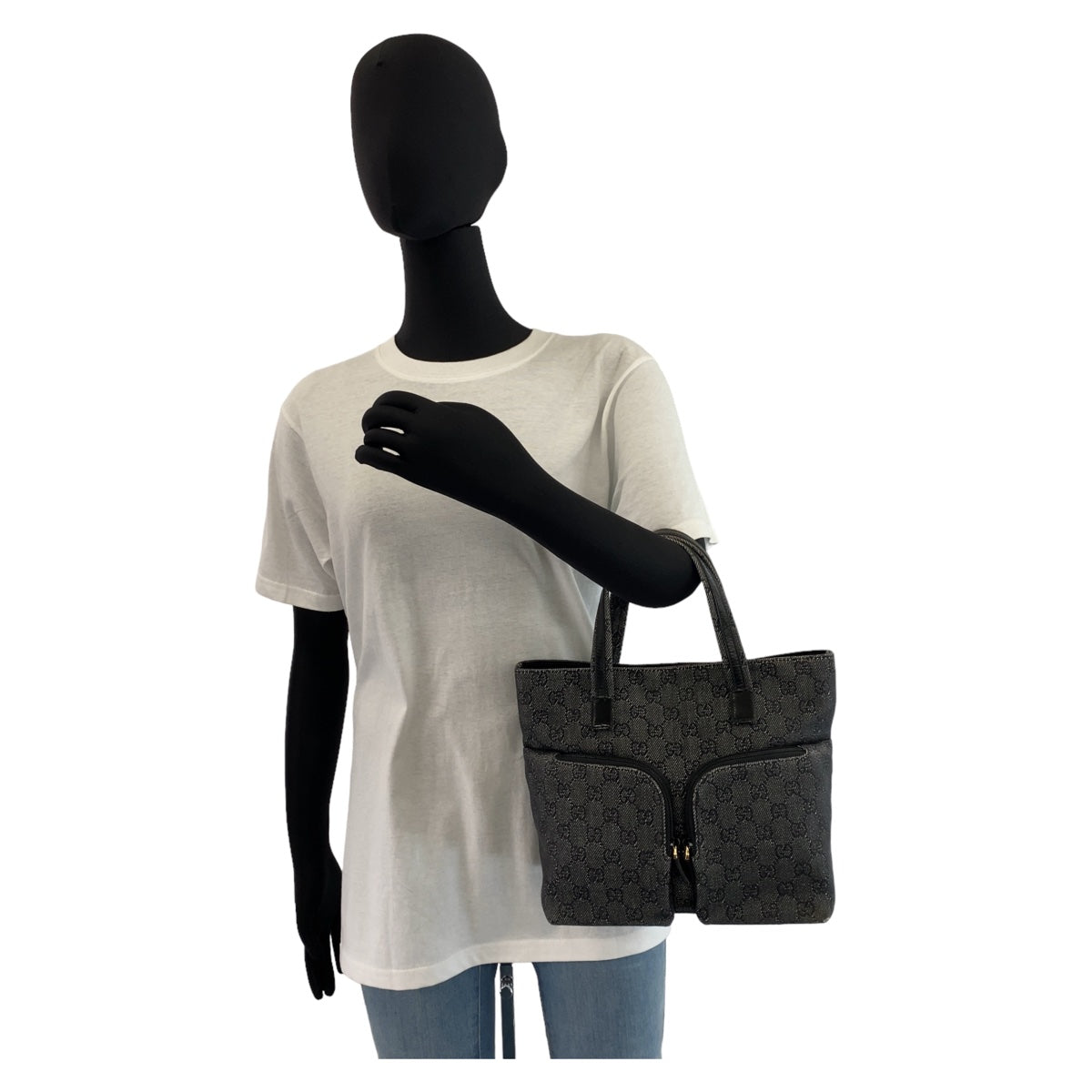 GUCCI グッチ GG柄 ブラック 黒 ゴールド金具 GGキャンバス 105650 トートバッグ ハンドバッグ  レディース