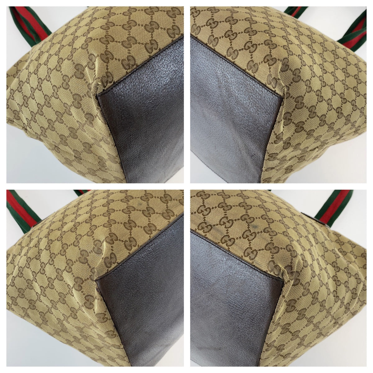 11177
GUCCI グッチ シェリーライン ブラウン 茶 ベージュ GGキャンバス / レザー 131231 トートバッグ ハンドバッグ ショルダーバッグ  レディース