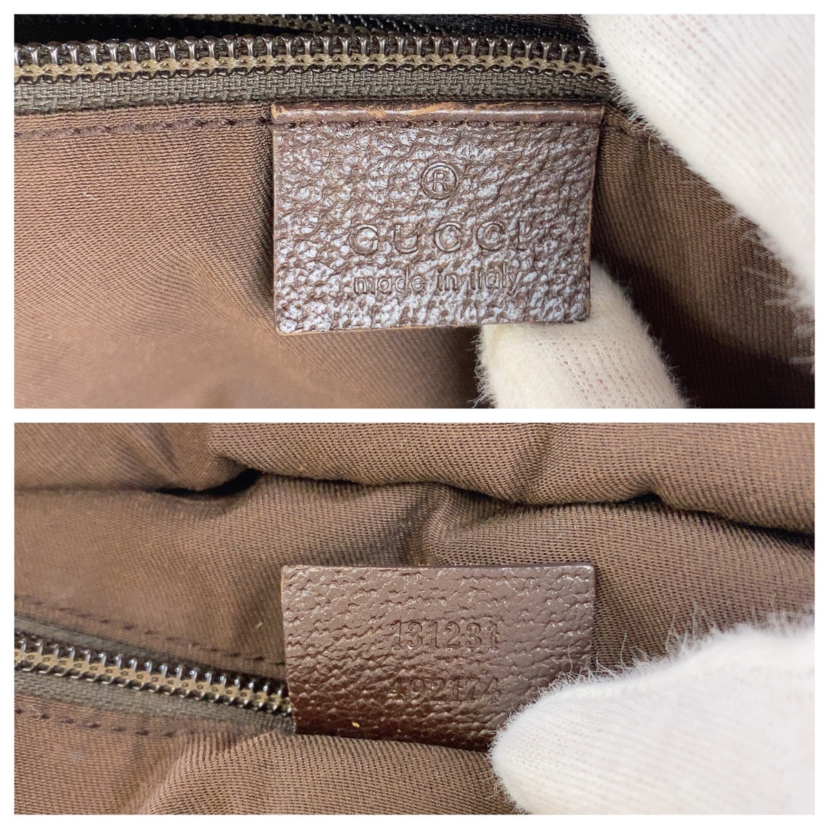 11177
GUCCI グッチ シェリーライン ブラウン 茶 ベージュ GGキャンバス / レザー 131231 トートバッグ ハンドバッグ ショルダーバッグ  レディース