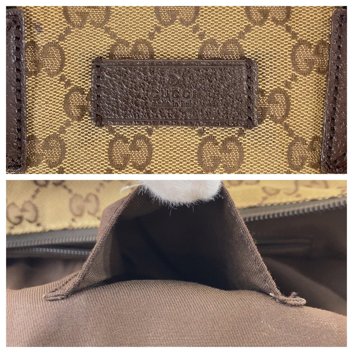 11177
GUCCI グッチ シェリーライン ブラウン 茶 ベージュ GGキャンバス / レザー 131231 トートバッグ ハンドバッグ ショルダーバッグ  レディース