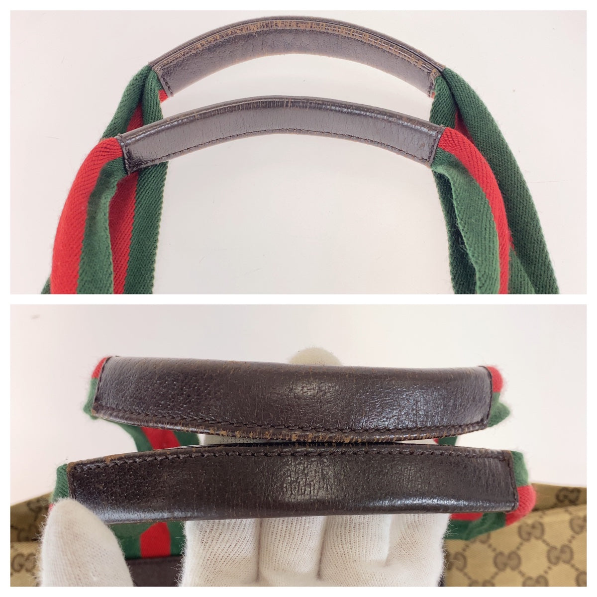 11177
GUCCI グッチ シェリーライン ブラウン 茶 ベージュ GGキャンバス / レザー 131231 トートバッグ ハンドバッグ ショルダーバッグ  レディース