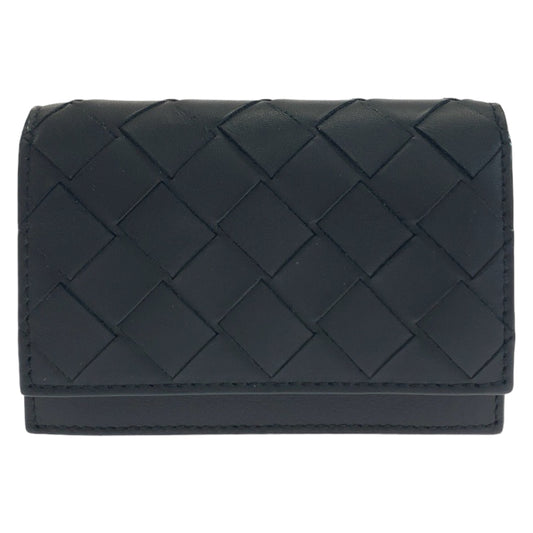 BOTTEGAVENETA ボッテガヴェネタ マキシイントレチャート ブラック 黒 レザー 605720 カードケース 名刺入れ  メンズ