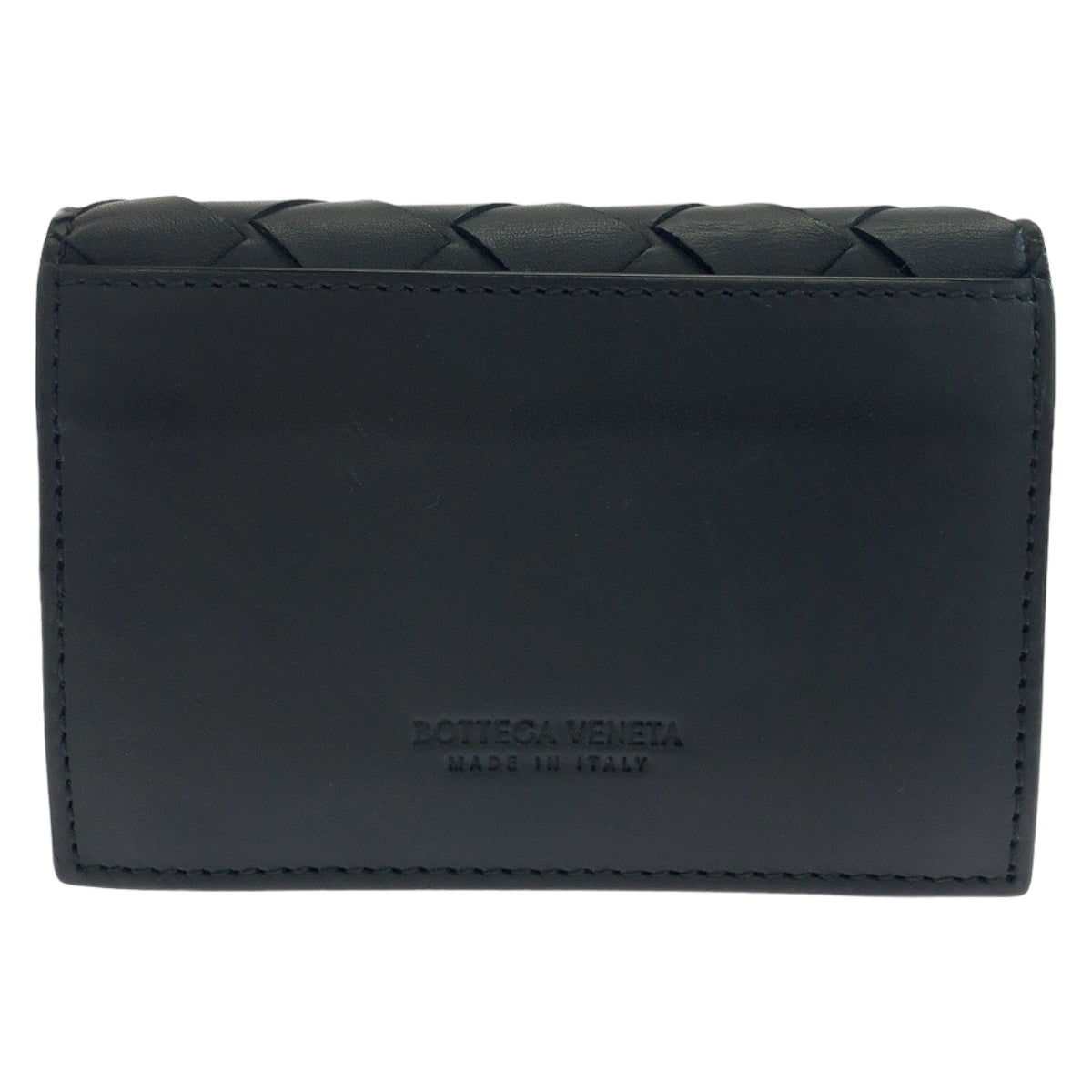 BOTTEGAVENETA ボッテガヴェネタ マキシイントレチャート ブラック 黒 レザー 605720 カードケース 名刺入れ  メンズ