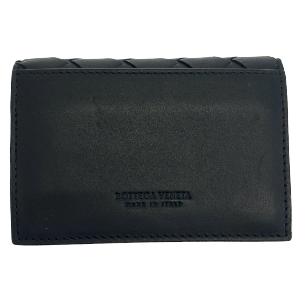 BOTTEGAVENETA ボッテガヴェネタ マキシイントレチャート ブラック 黒 レザー 605720 カードケース 名刺入れ  メンズ