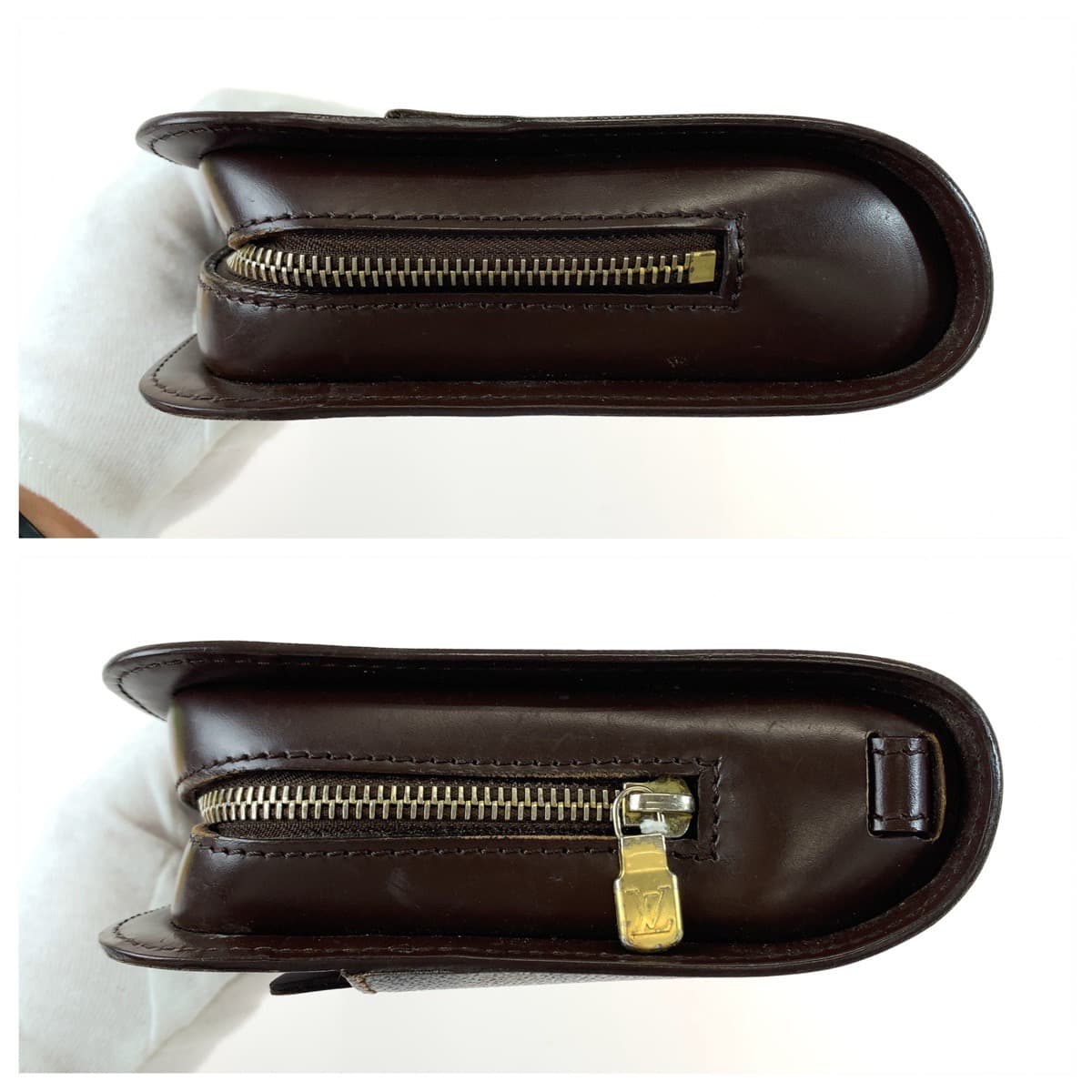 11179
LOUIS VUITTON ルイヴィトン ダミエ サンルイ ブラウン 茶 ゴールド金具 PVC / レザー N51993 セカンドバッグ クラッチバッグ  メンズ