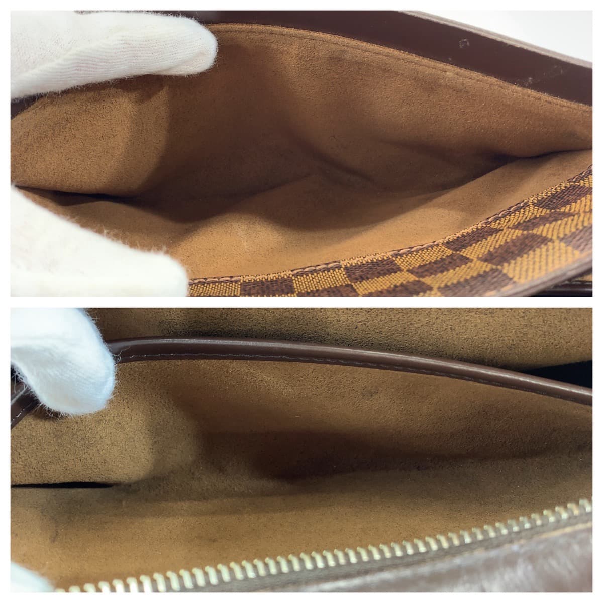 11179
LOUIS VUITTON ルイヴィトン ダミエ サンルイ ブラウン 茶 ゴールド金具 PVC / レザー N51993 セカンドバッグ クラッチバッグ  メンズ