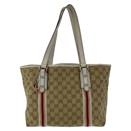 11183
GUCCI グッチ シェリー GG柄 ベージュ ゴールド金具 GGキャンバス / レザー 137396 トートバッグ ショルダーバッグ ハンドバッグ  レディース