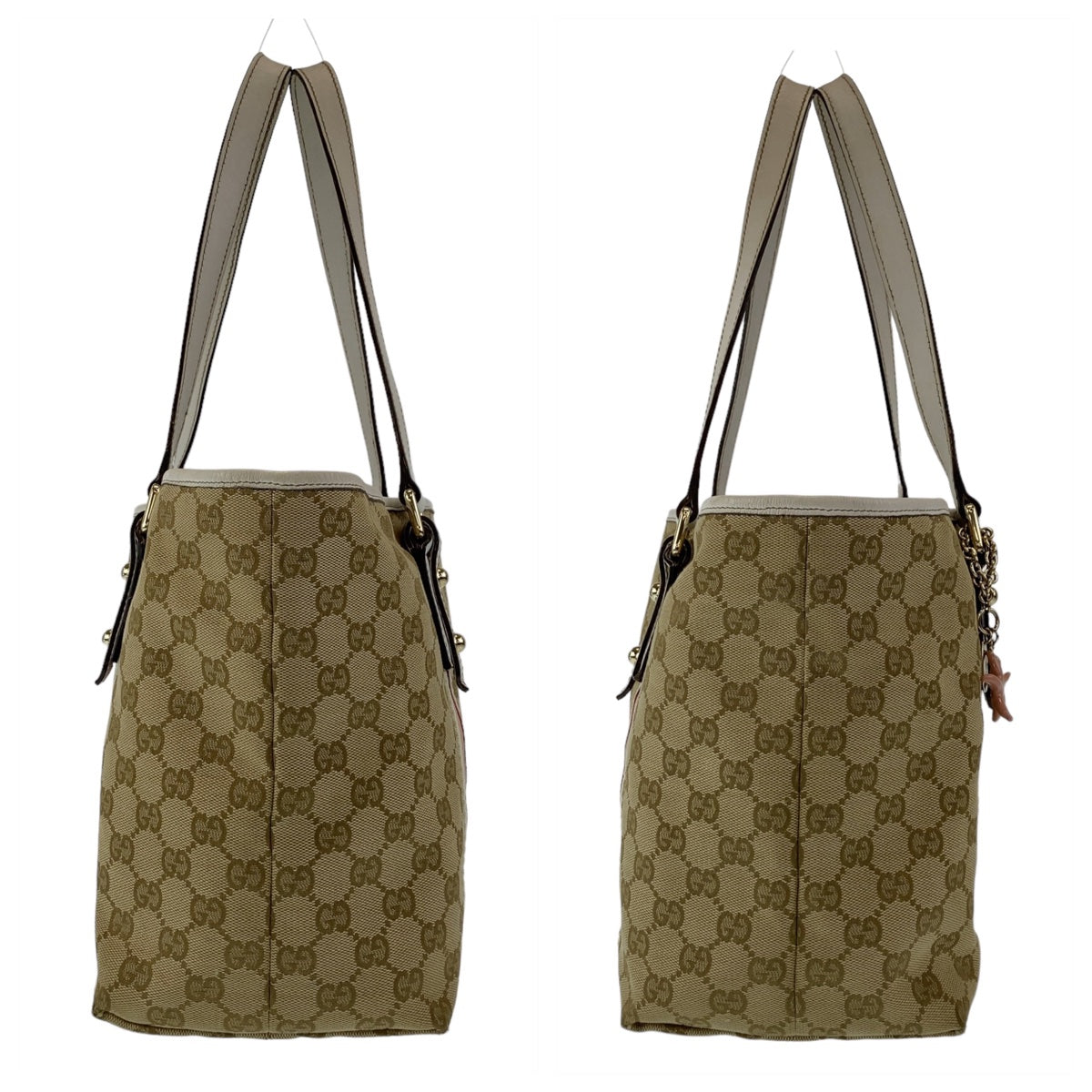11183
GUCCI グッチ シェリー GG柄 ベージュ ゴールド金具 GGキャンバス / レザー 137396 トートバッグ ショルダーバッグ ハンドバッグ  レディース