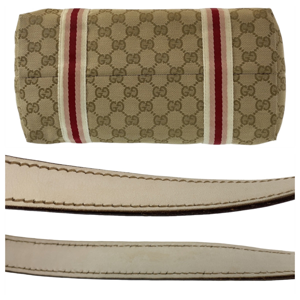 11183
GUCCI グッチ シェリー GG柄 ベージュ ゴールド金具 GGキャンバス / レザー 137396 トートバッグ ショルダーバッグ ハンドバッグ  レディース