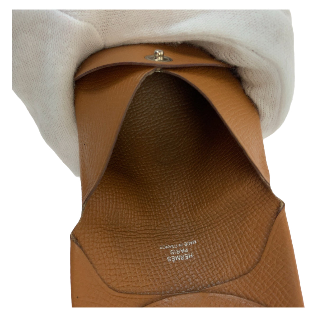 11184
HERMES エルメス バスティア 男女兼用 ゴールド キャメル ブラウン ヴォーエプソン H041054CK37 コインケース コンパクトウォレット X刻印  メンズ