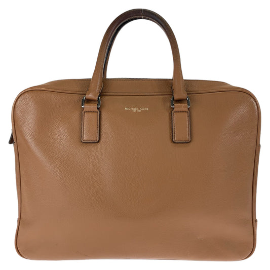 11198
Michael Kors マイケルコース ラッセル ブラウン シルバー金具 レザー ビジネスバッグ ブリーフケース  メンズ