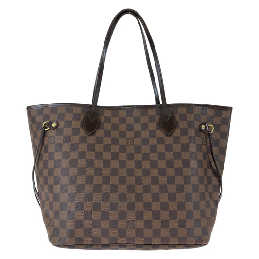 LOUIS VUITTON ルイヴィトン ダミエ ネヴァーフルMM エベヌ ブラウン 茶 ゴールド金具 PVC N51105 ショルダーバッグ トートバッグ  レディース
