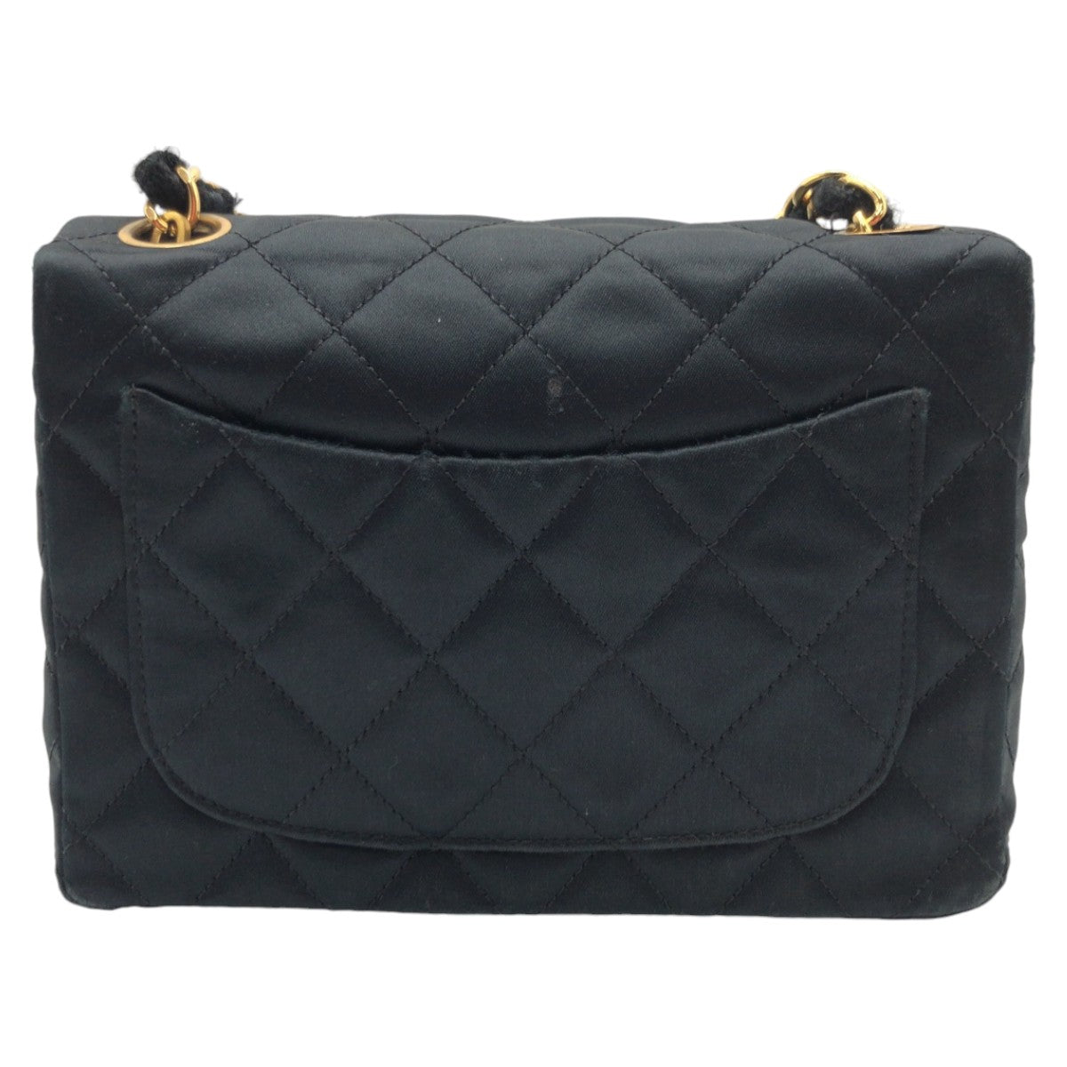 12774
CHANEL シャネル ヴィンテージ ミニマトラッセ ココマーク ターンロック ブラック 黒 ゴールド金具 サテン 斜め掛け ショルダーバック  レディース