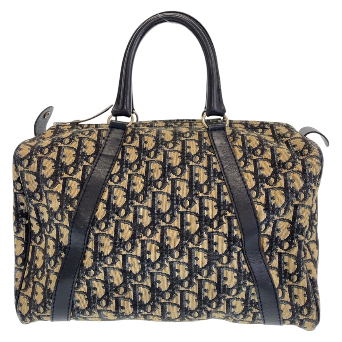 11205
Dior ディオール ヴィンテージ トロッター柄 ネイビー シルバー金具 キャンバス / レザー ハンドバッグ ボストンバッグ  レディース