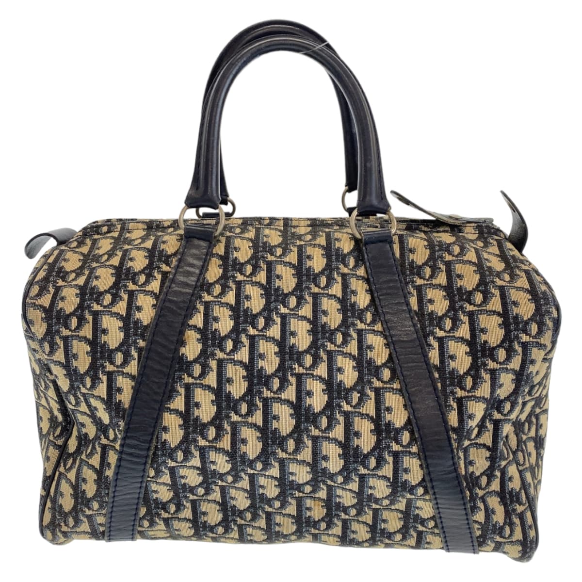 11205
Dior ディオール ヴィンテージ トロッター柄 ネイビー シルバー金具 キャンバス / レザー ハンドバッグ ボストンバッグ  レディース