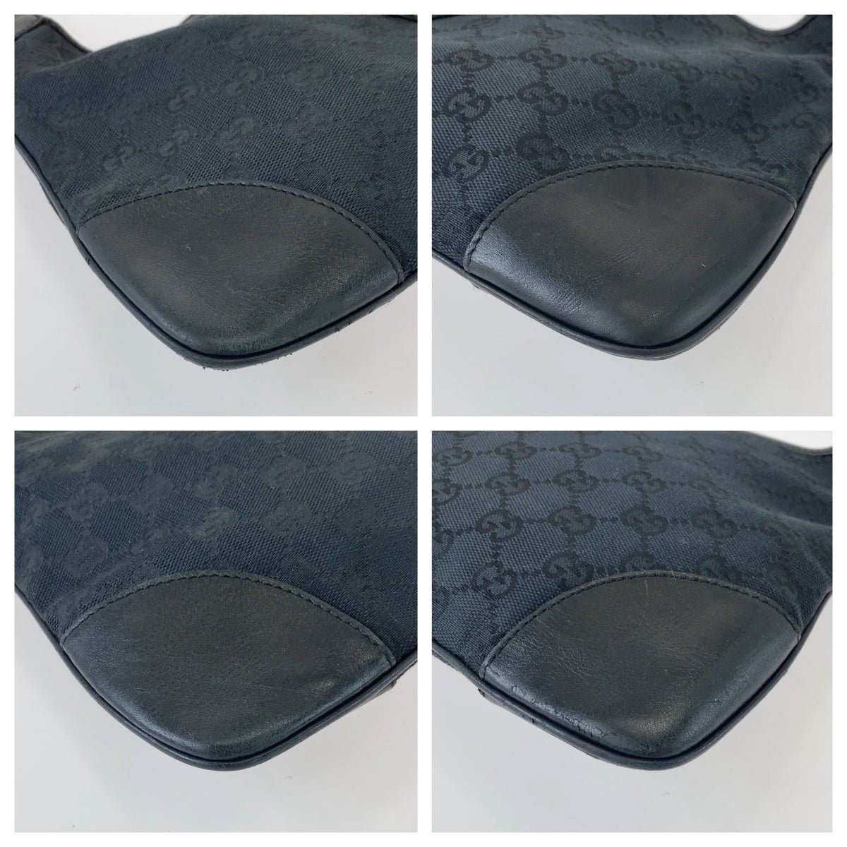 GUCCI グッチ ジャッキー ブラック 黒 ゴールド金具 GGキャンバス / レザー 001 4057 ショルダーバッグ ハンドバッグ  レディース