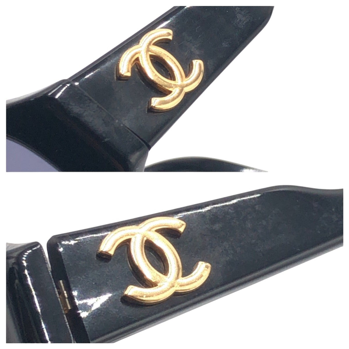 12856
CHANEL シャネル ヴィンテージ ココマーク スクエアシェイプ ブラック 黒 プラスチック 0006 10 サングラス ボストン  レディース