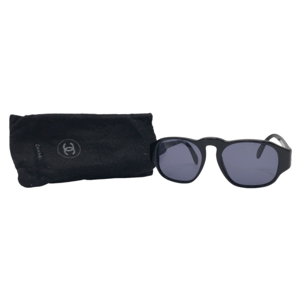 12856
CHANEL シャネル ヴィンテージ ココマーク スクエアシェイプ ブラック 黒 プラスチック 0006 10 サングラス ボストン  レディース