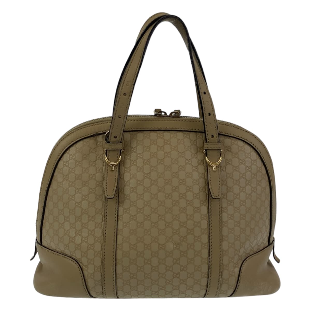 11211
GUCCI グッチ マイクログッチシマ ベージュ ゴールド金具 レザー 309617 ハンドバッグ 2WAY ショルダーバッグ  レディース AB28