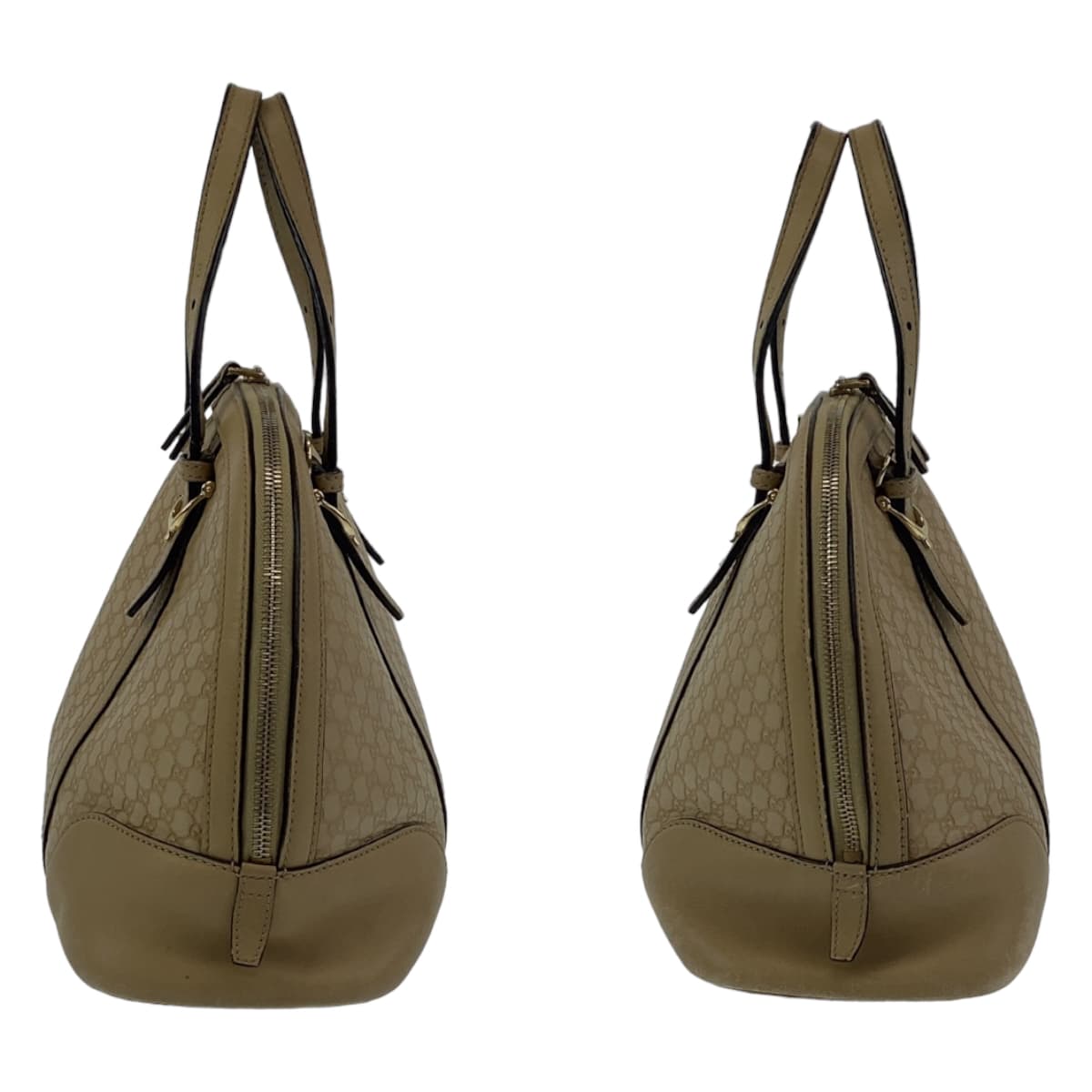 11211
GUCCI グッチ マイクログッチシマ ベージュ ゴールド金具 レザー 309617 ハンドバッグ 2WAY ショルダーバッグ  レディース AB28