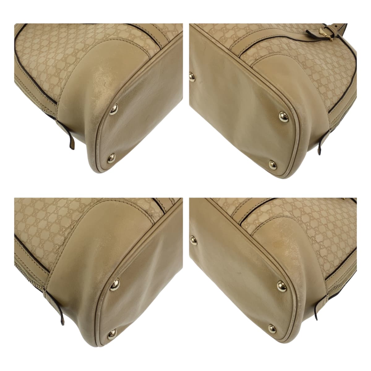 11211
GUCCI グッチ マイクログッチシマ ベージュ ゴールド金具 レザー 309617 ハンドバッグ 2WAY ショルダーバッグ  レディース AB28