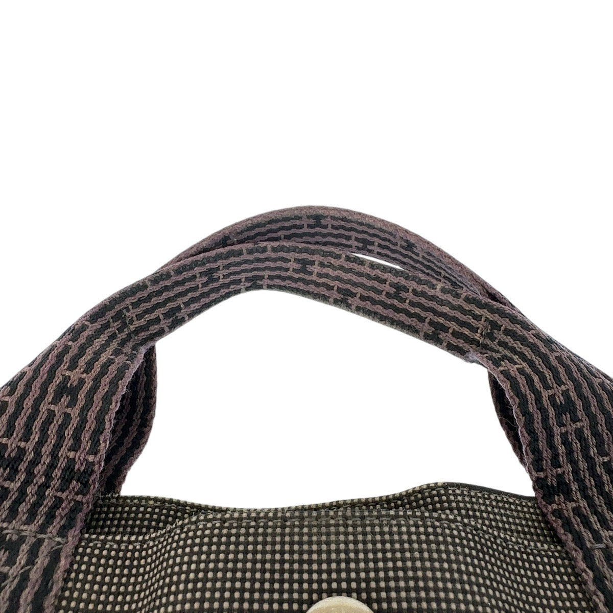 12857
HERMES エルメス エールライン MM グレー シルバー金具 キャンバス トートバッグ ハンドバッグ A4収納 男女兼用  レディース B13
