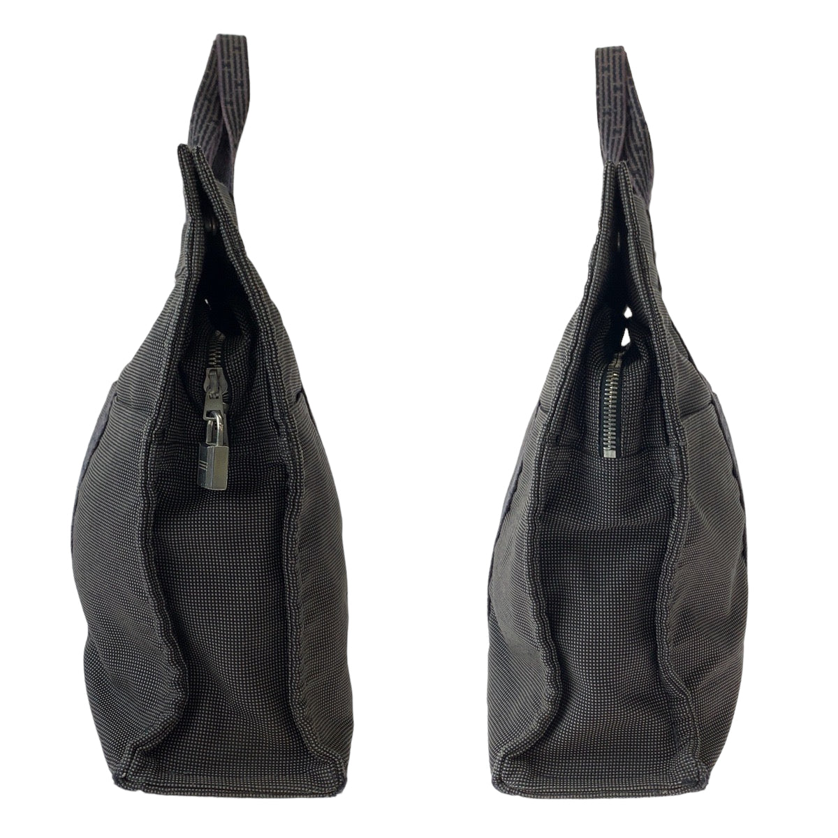 11212
HERMES エルメス エールライントートMM 男女兼用 グレー シルバー金具 キャンバス トートバッグ ハンドバッグ ビジネスバッグ  レディース