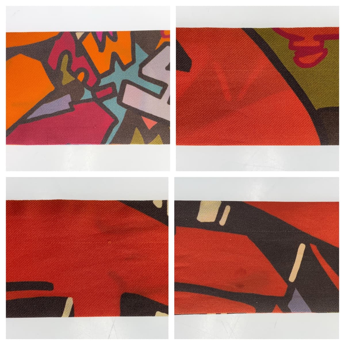 11218
HERMES エルメス GRAFF グラフィティー ツイリー オレンジ マルチカラー シルク スカーフ リボンスカーフ  レディース