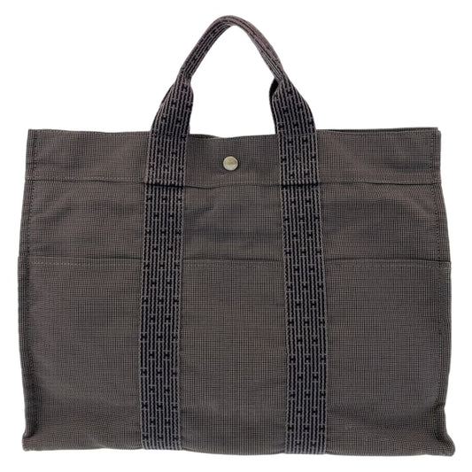 11225
 
HERMES Hermes Air Line Tote MM Grey Silver Hardware Canvas Tote Bag Handbag A4 Storage Unisex Men's