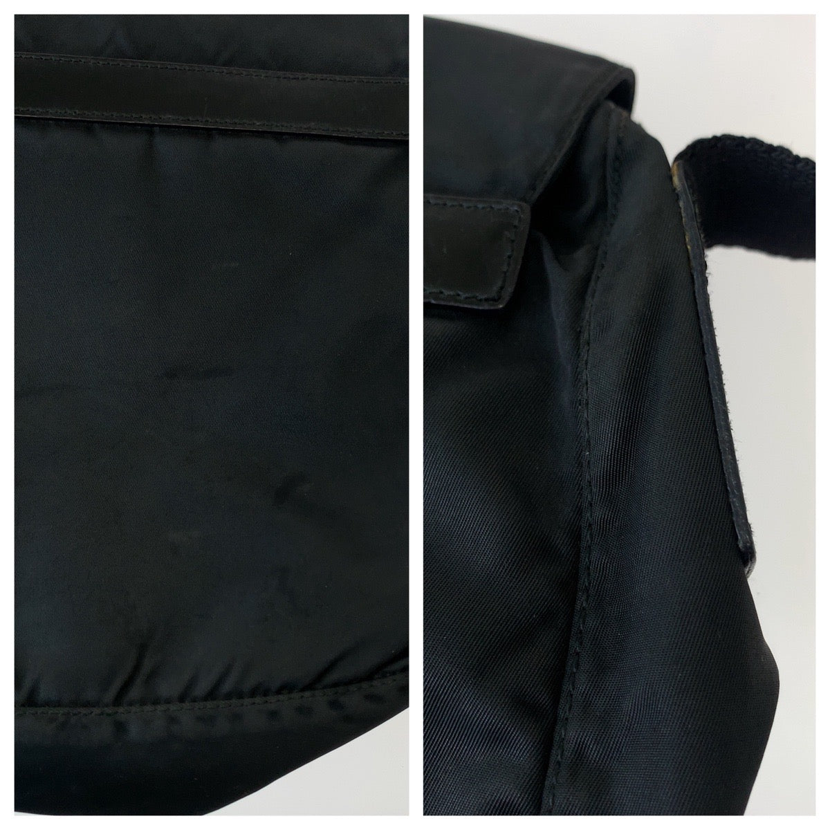 11230
PRADA プラダ テスート 三角ロゴプレート ブラック 黒 シルバー金具 ナイロン 1BD994 ショルダーバッグ ポシェット  メンズ AB32