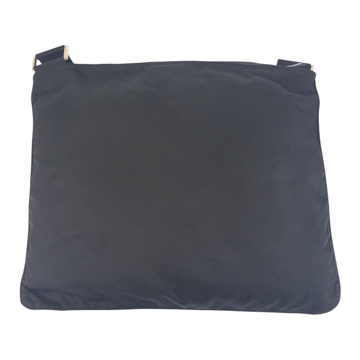 PRADA プラダ テスート 三角ロゴプレート ブラック 黒 シルバー金具 ナイロン 42 斜め掛け ショルダーバッグ 男女兼用  レディース AB30