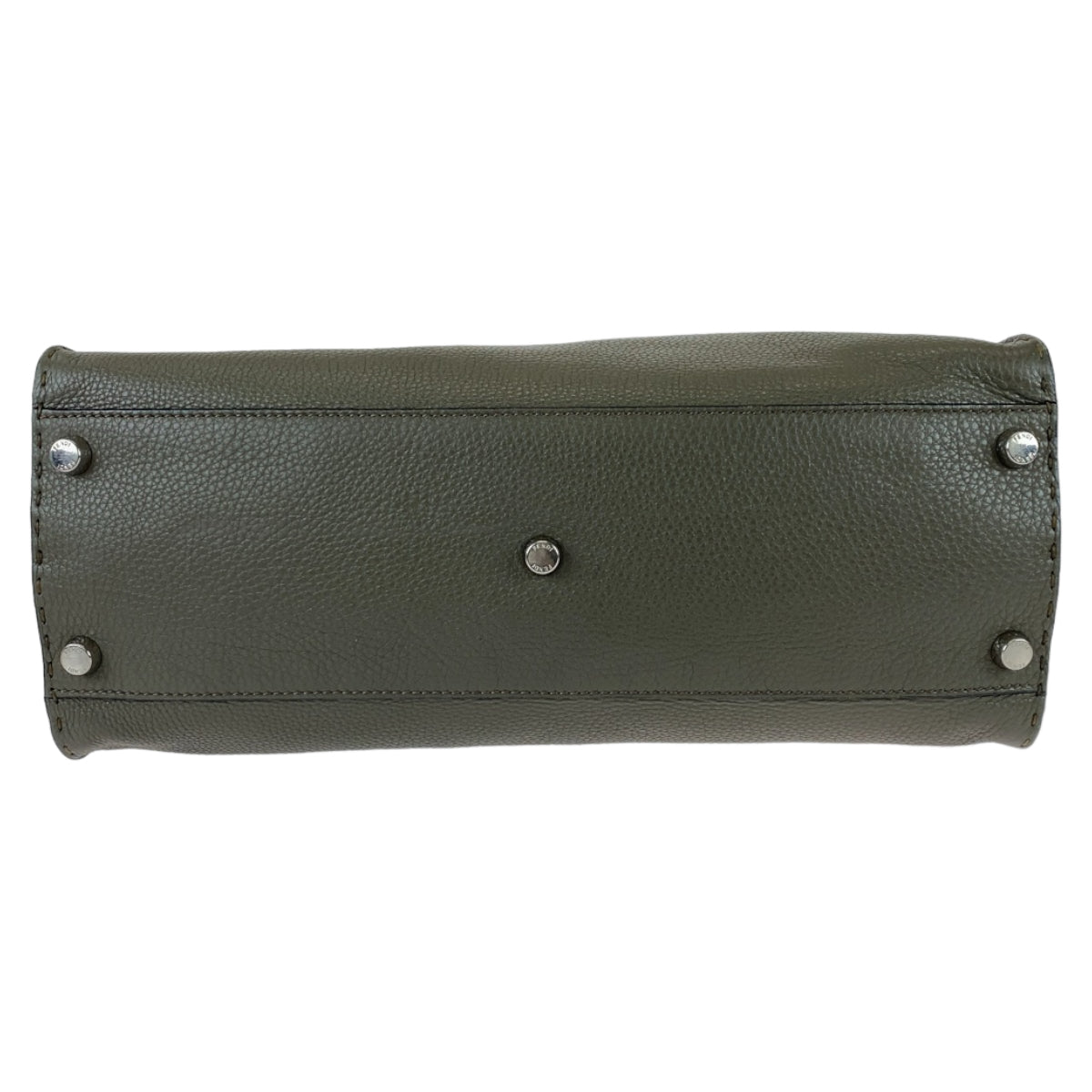 11233
FENDI フェンディ ピーカブー セレリア グレー イエロー シルバー金具 レザー ビジネスバッグ ブリーフケース 2way  メンズ
