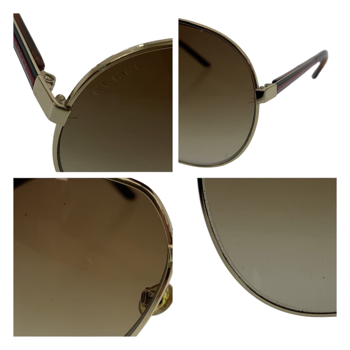 11234
GUCCI グッチ シェリーライン パイロット ブラウン ゴールド金具 プラスチック GG193/S EW0YY 63□10 135 サングラス ティアドロップ  メンズ
