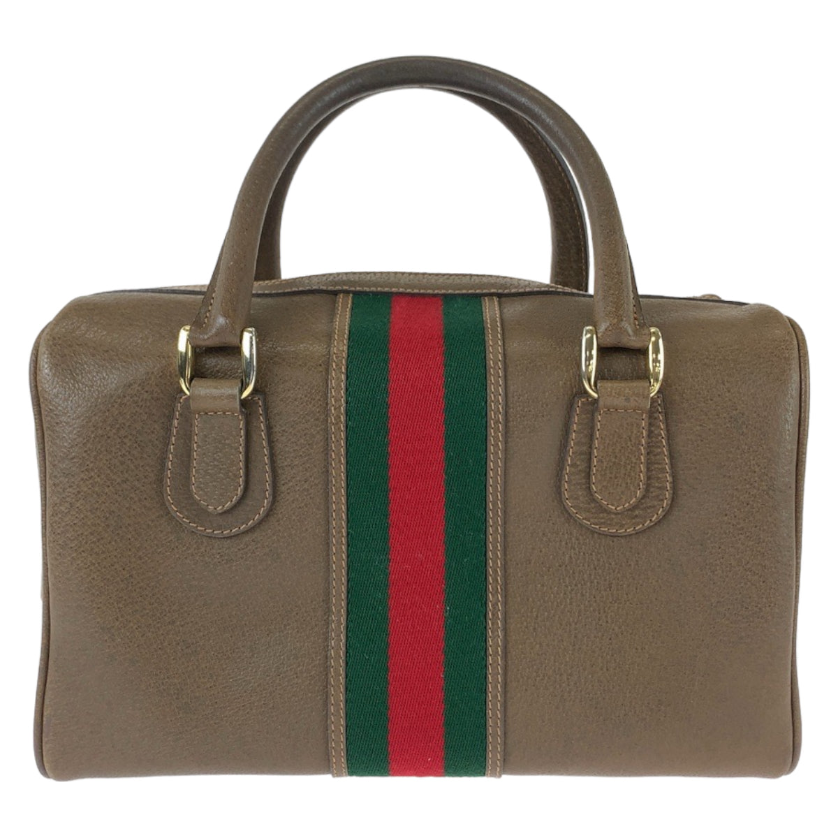 11236
GUCCI グッチ ヴィンテージ オールドグッチ シェリーライン インターロッキング ブラウン ゴールド金具 レザー 002 101 4422 ハンドバッグ ミニボストンバッグ  レディース
