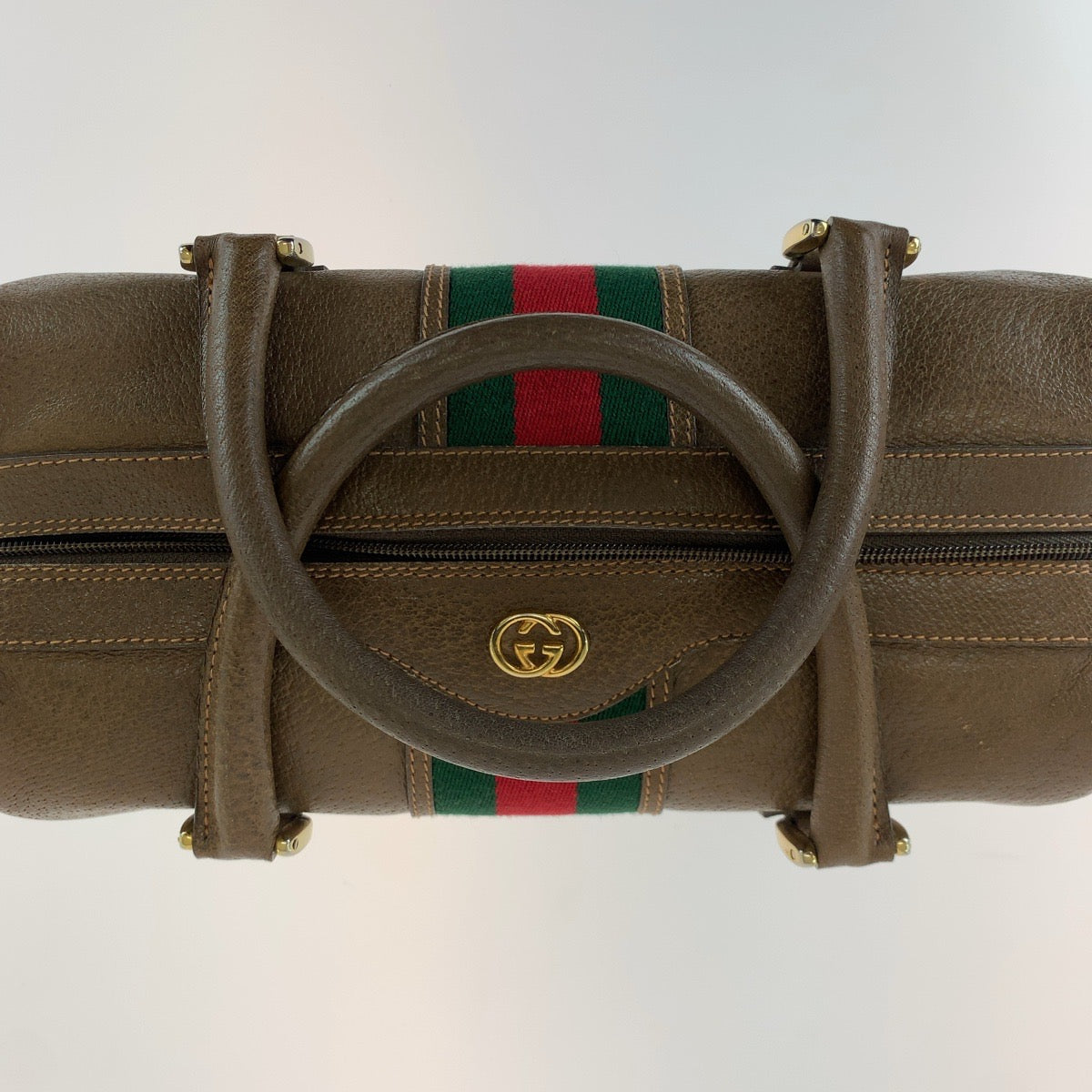 11236
GUCCI グッチ ヴィンテージ オールドグッチ シェリーライン インターロッキング ブラウン ゴールド金具 レザー 002 101 4422 ハンドバッグ ミニボストンバッグ  レディース