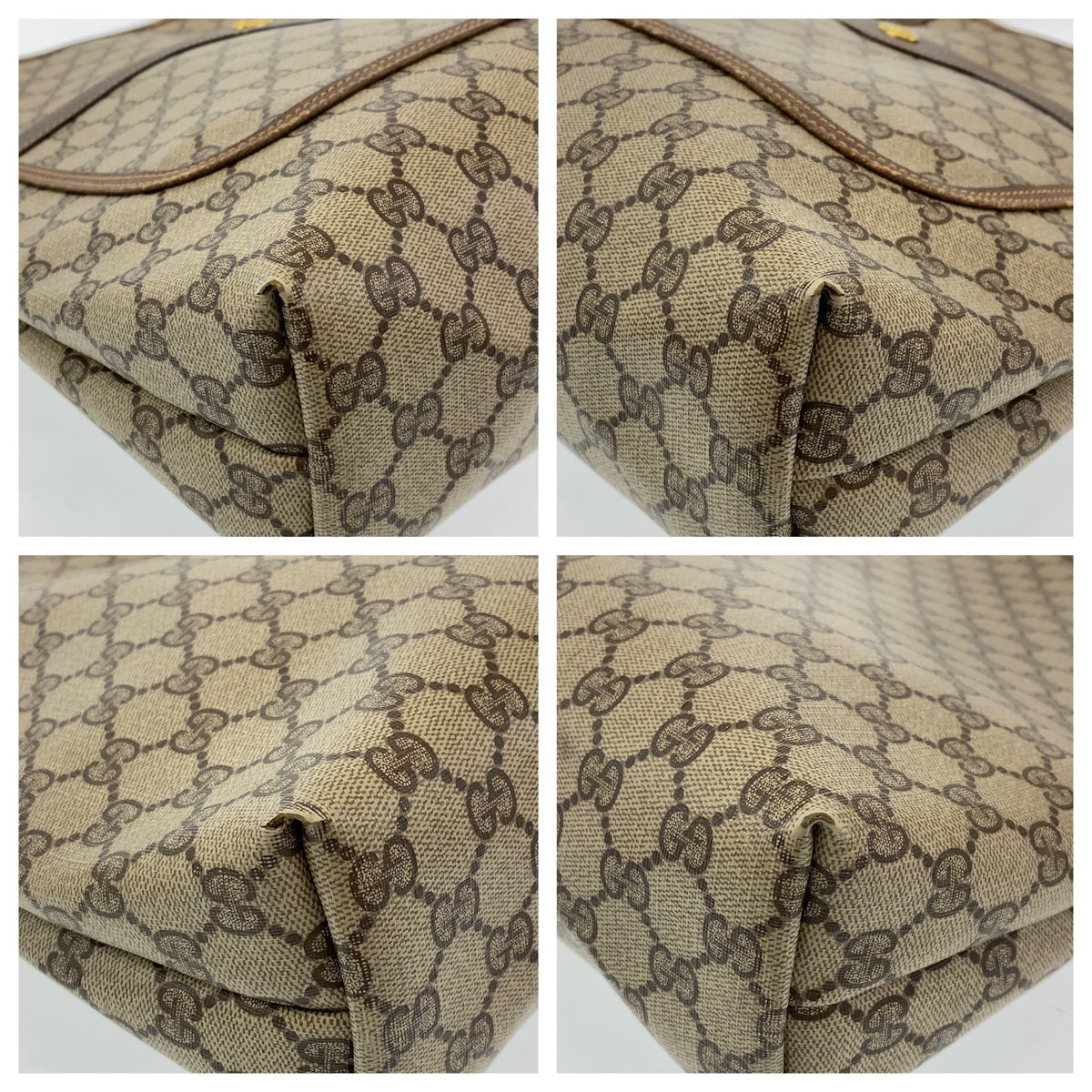 11237
GUCCI グッチ ヴィンテージ オールドグッチ シェリーライン ブラウン ゴールド金具 GGスプリームキャンバス 39 02 003 ショルダーバッグ トートバッグ  レディース