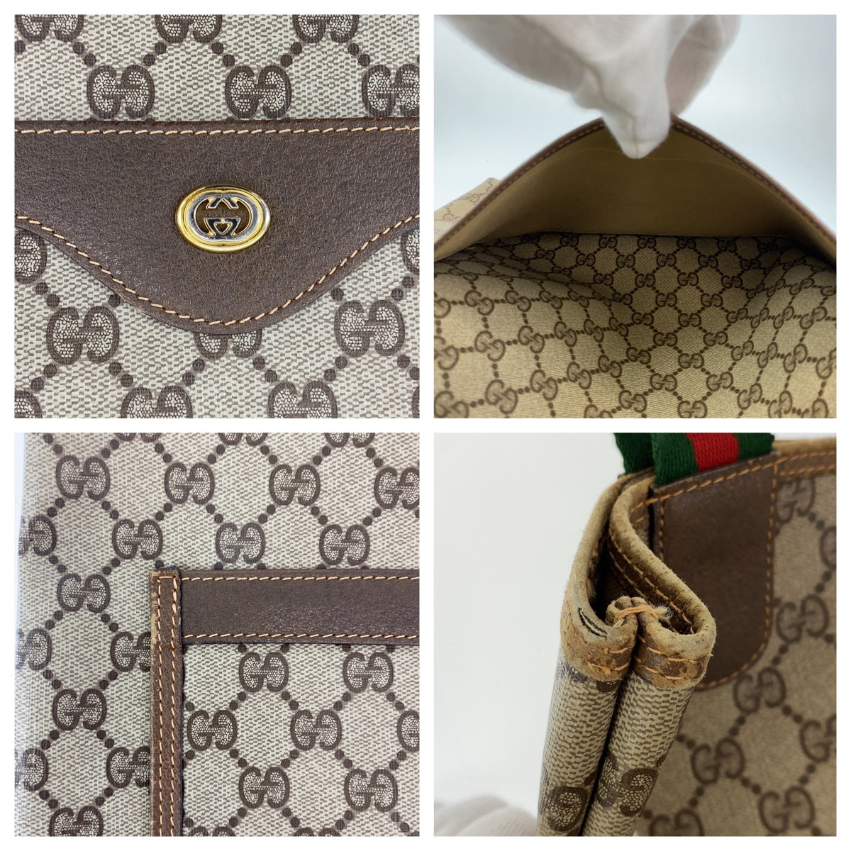 11237
GUCCI グッチ ヴィンテージ オールドグッチ シェリーライン ブラウン ゴールド金具 GGスプリームキャンバス 39 02 003 ショルダーバッグ トートバッグ  レディース