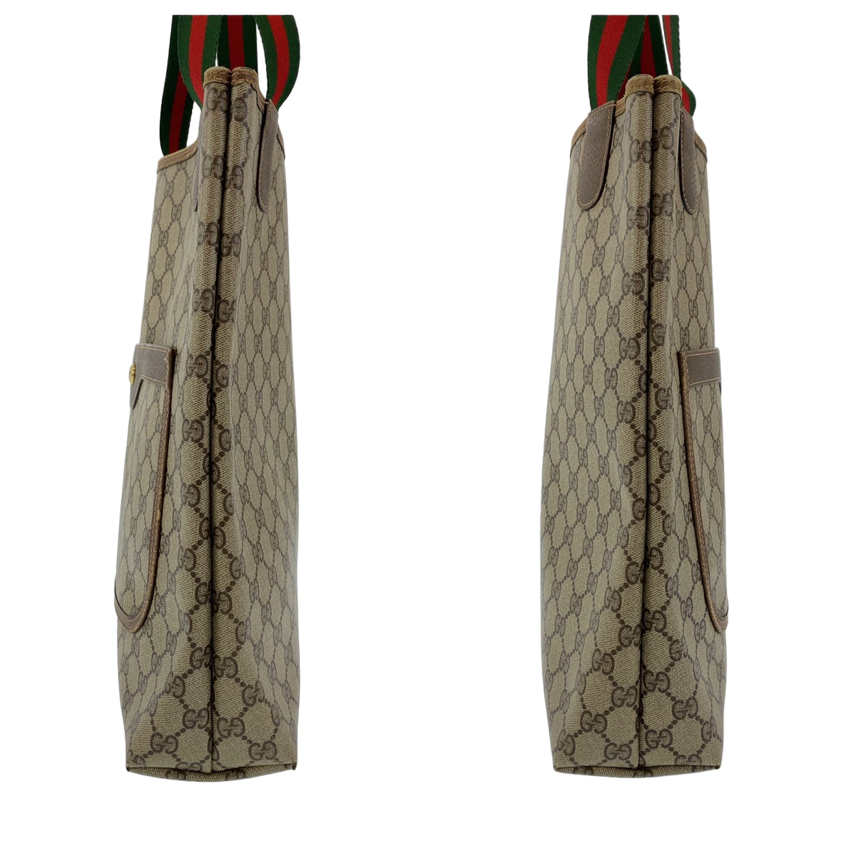 11237
GUCCI グッチ ヴィンテージ オールドグッチ シェリーライン ブラウン ゴールド金具 GGスプリームキャンバス 39 02 003 ショルダーバッグ トートバッグ  レディース