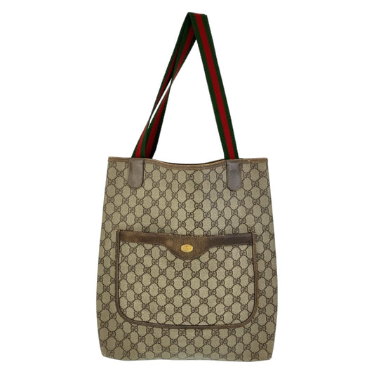 11242
GUCCI グッチ ヴィンテージ オールドグッチ シェリーライン ベージュ マルチカラー GGスプリームキャンバス 39 02 003 トートバッグ ショルダーバッグ  メンズ