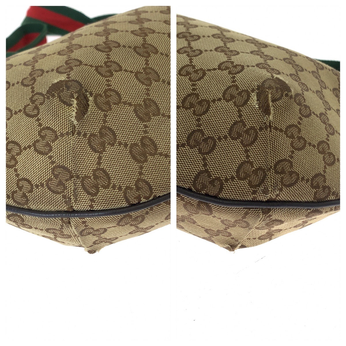 GUCCI グッチ シェリーライン ベージュ ブラウン シルバー金具 GGキャンバス 181092 斜め掛けショルダーバッグ  レディース