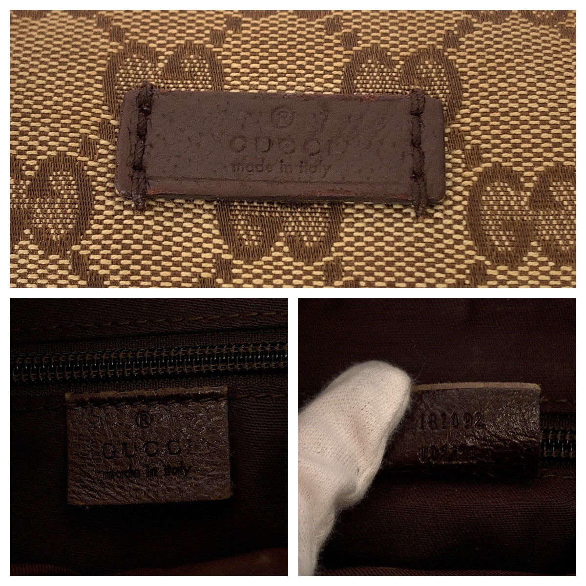GUCCI グッチ シェリーライン ベージュ ブラウン シルバー金具 GGキャンバス 181092 斜め掛けショルダーバッグ  レディース