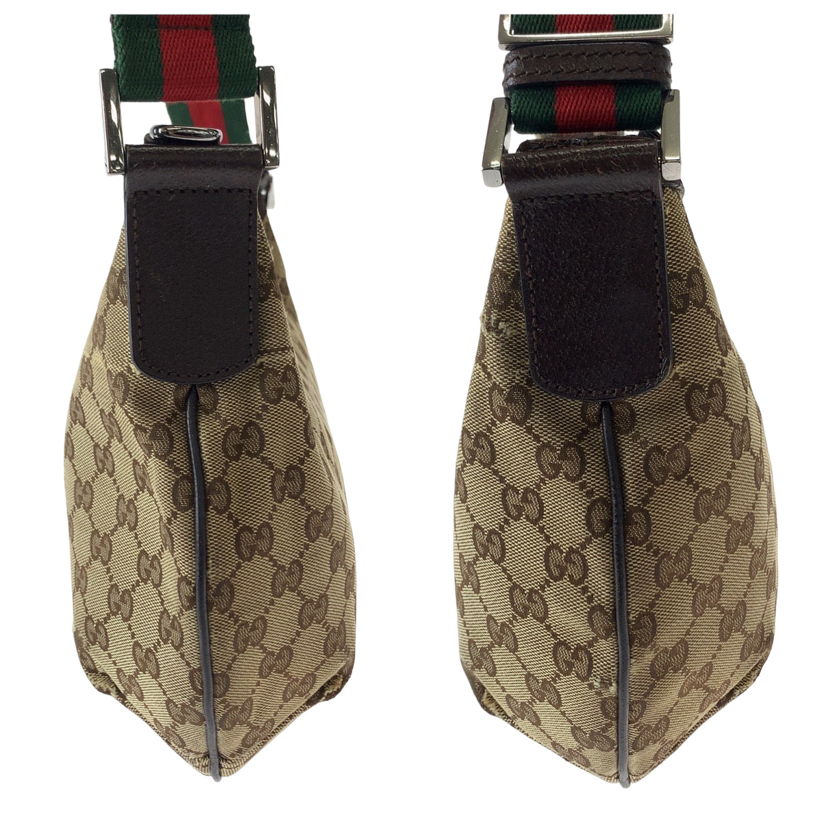 GUCCI グッチ シェリーライン ベージュ ブラウン シルバー金具 GGキャンバス 181092 斜め掛けショルダーバッグ  レディース